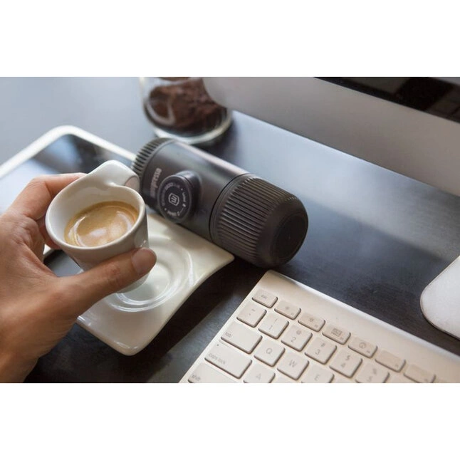 Портативна еспресо-кавоварка Wacaco Nanopresso Grey — Photo 9