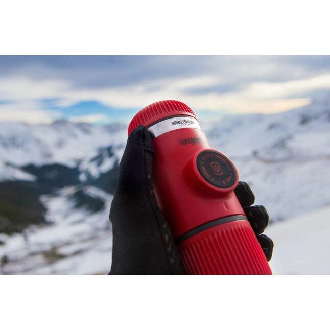 Портативна еспресо-кавоварка Wacaco Nanopresso червона з чохлом — Photo 13