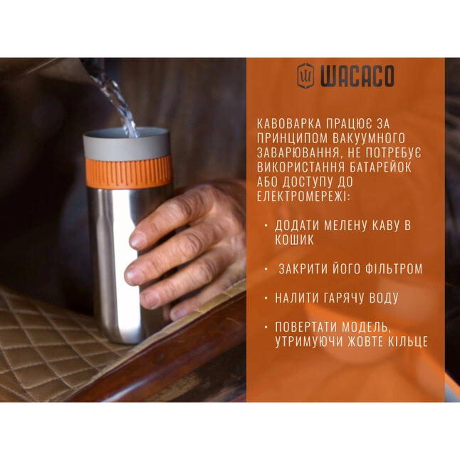 Портативна кавоварка-термокухоль Wacaco Pipamoka — Photo 16