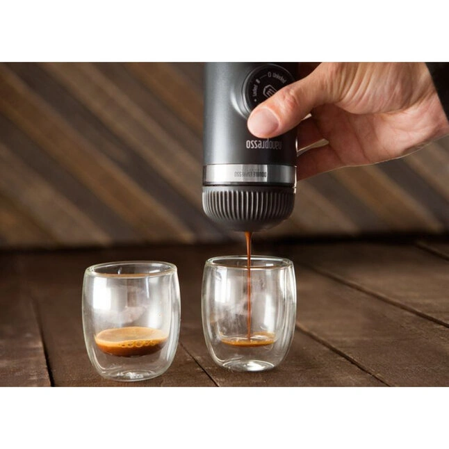 Портативна еспресо-кавоварка Wacaco Nanopresso Grey — Photo 12