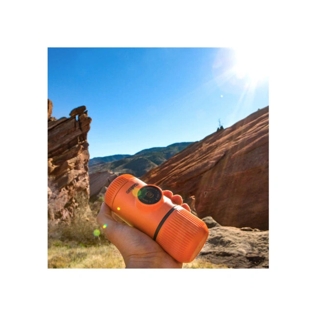 Портативна еспресо-кавоварка Wacaco Nanopresso помаранчева з чохлом — Photo 5