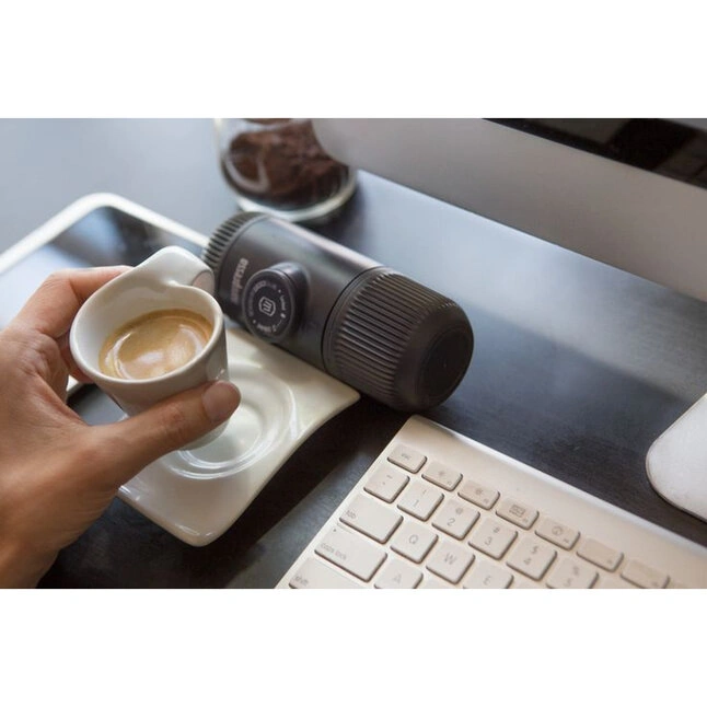 Портативна еспресо-кавоварка Wacaco Nanopresso Grey із чохлом — Photo 6