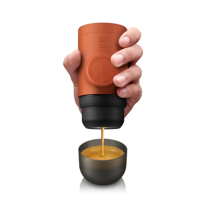 Портативна еспресо-кавоварка Wacaco Minipresso GR2, механічна, для меленої кави, помаранчевий — Photo 2