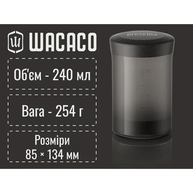 Портативна кавоварка-прес Wacaco Prestina, механічна, для меленої кави, чорна — Photo 12