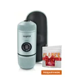 Портативна еспресо-кавоварка Wacaco Nanopresso блакитна з чохлом, механічна, для меленої кави — Photo 26