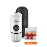 Портативна еспресо-кавоварка Wacaco Nanopresso блакитна з чохлом, механічна, для меленої кави — Photo 25